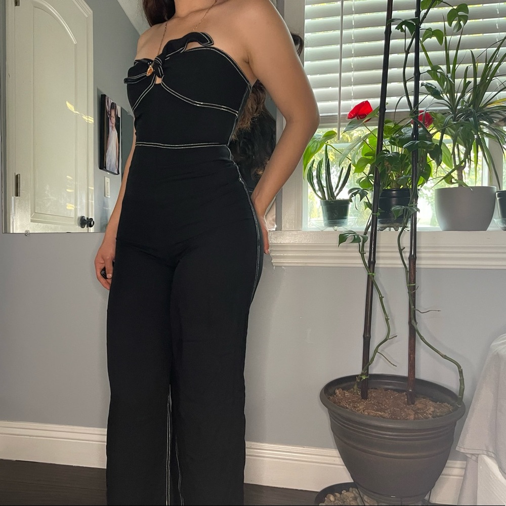 Forever21 Black Flare Jumpsuit